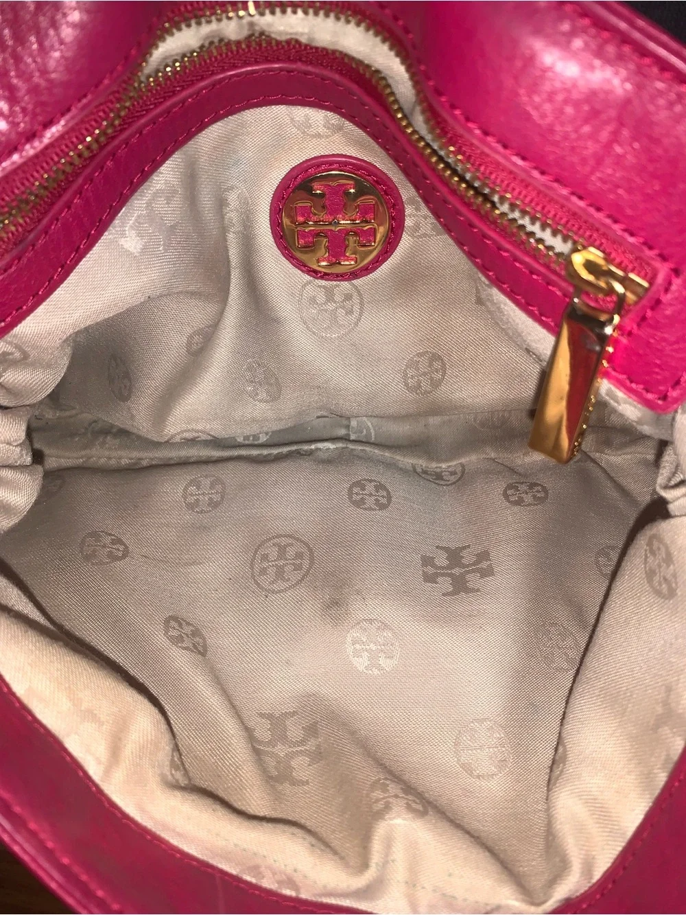 GUC Tory Burch Dark Mauve Pink Crossbody Bag